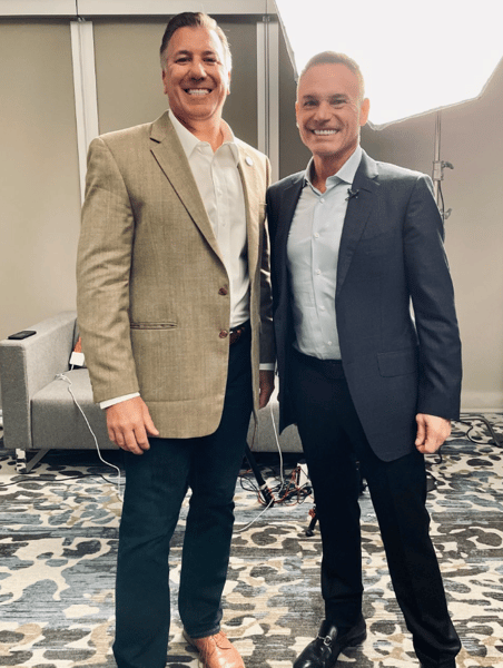 FYZICAL Chief development officer Scott Wendrych with Original Shark Kevin Harrington FYZICAL Chief development officer Scott Wendrych with Original Shark Kevin Harrington